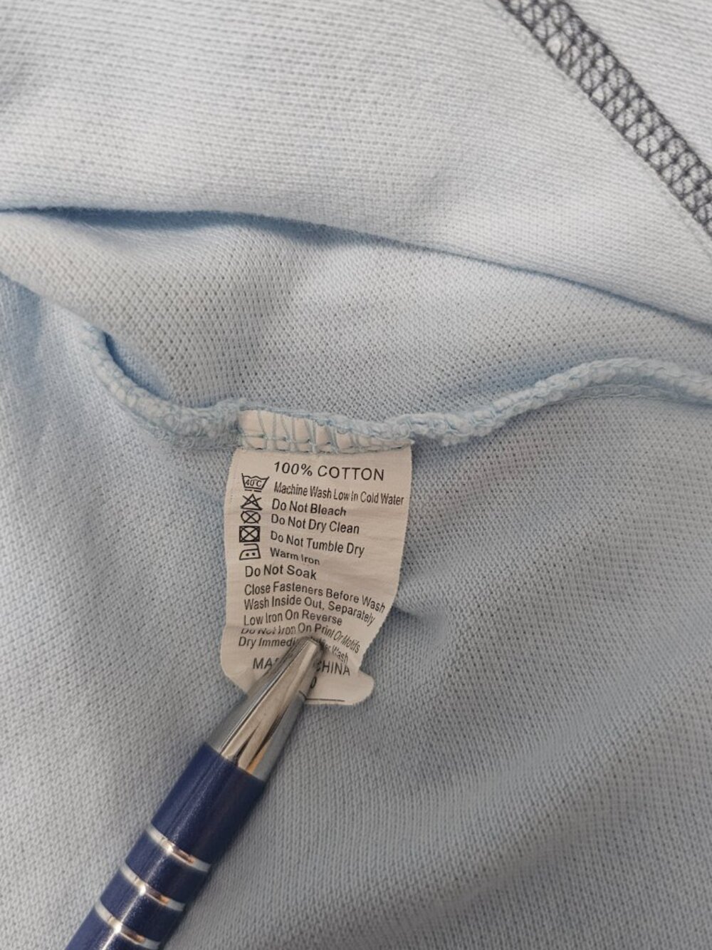 Hang Ten Women's Baby Blue Cotton Polo Shirt - Size Large - Picture 5 of 7